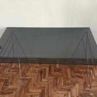 Tavolo scrivania in vetro temprato