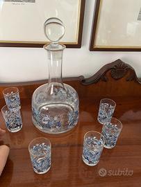 Bottigliae 6 bicchierini liquore/rosolio