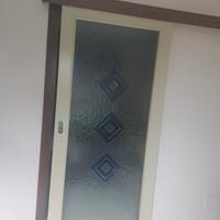 porta scorrevole in vetro