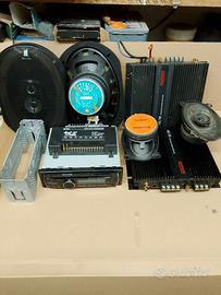 amplificatori, autoradio e casse vintage 