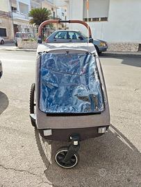 hauck Rimorchio Bici 2in1 & Passeggino per 2 Bambi