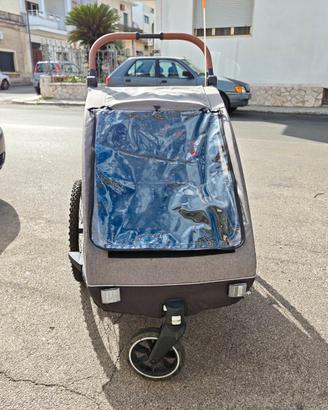 hauck Rimorchio Bici 2in1 & Passeggino per 2 Bambi