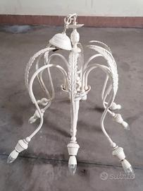 lampadario ferro battuto