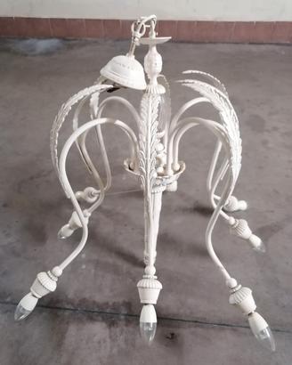 lampadario ferro battuto