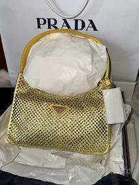 borsa prada re-edition nylon crystal