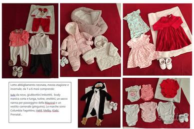 Lotto abbigliamento e accessori neonati 1 - 6 mesi