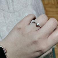 Anello in argento con solitario 