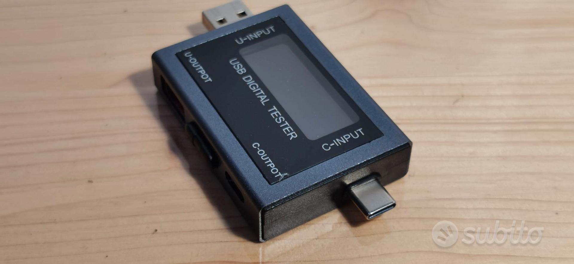 diymore Tester USB 4 – 30 V 0 – 8 A USB Misuratore di corrente di capacità, tester di tensione, misuratore di corrente USB A, tester di capacità rivelatore