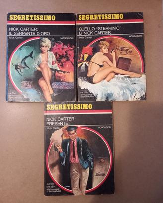 3 libri saga Nick Carter