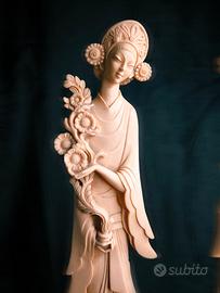 Coppia Sculture Orientali Vintage Anni '70 – 48 cm