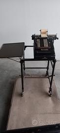 addizionatrice Burroughs vintage con carrello 