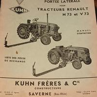 Libretto barra falciante laterale Kuhn d'epoca 