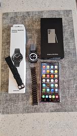 SmartPhone Samsung Galaxi S 24 Ultra e Orologio