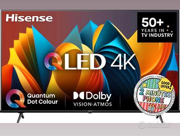 TV QLED 4K 52 POLLICI AI Gaming response PROMO