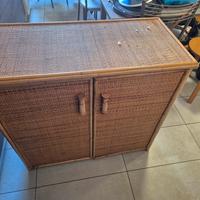  2 credenze rattan bambu