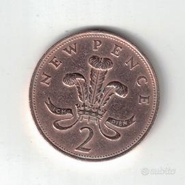 Moneta, RegnoUnito, 2 New Pence, Elizabeth II, '71