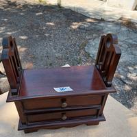 mini cassettiera da comò con intarsio