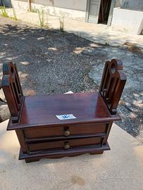 mini cassettiera da comò con intarsio