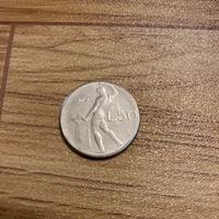 Moneta lire 50 con errore di conio