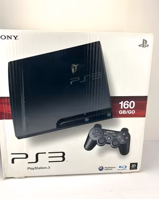 Playstation 3 slim 160 Gb console Sony Ps3 scatola