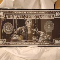 Poster Tony Montana Scarface con cornice vetrata.