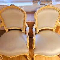 Sedia Barocco Silik legno foglia Oro