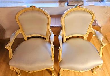 Sedia Barocco Silik legno foglia Oro