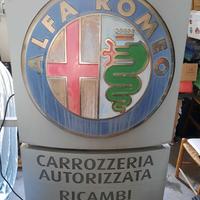 Insegna Luminosa Bifacciale Carrozzeria Alfa Romeo