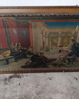 Cromolitografia gig. con scena pompeiana 1,46X98