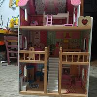🏠 CASA DELLE BAMBOLE IN LEGNO – CON ACCESSORI 