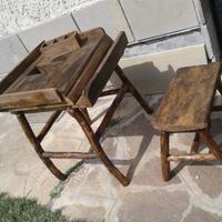 Banchetto e sgabello tipo calzolaio