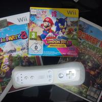 3 giochi wii + telecomando