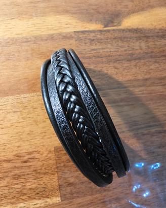 Bracciale Uomo Nero Multistrato