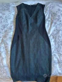 PINKO vestito tubino donna 40 verde/nero jacquard 