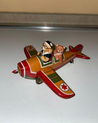 VILLEROY & BOCH CHRISTMAS TEDDY AEROPLANE CERAMICA