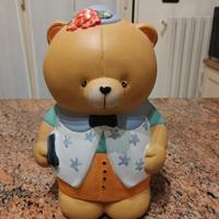 Salvadanaio ceramica a forma di orsetto