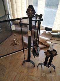 Attrezzi ferro battuto per camini e stufe