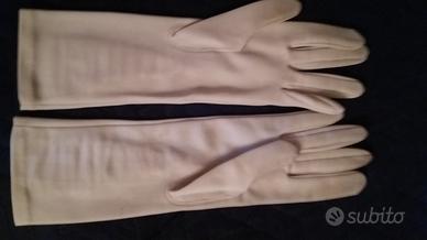 Guanti primaverili beige leggermente lunghi tg M