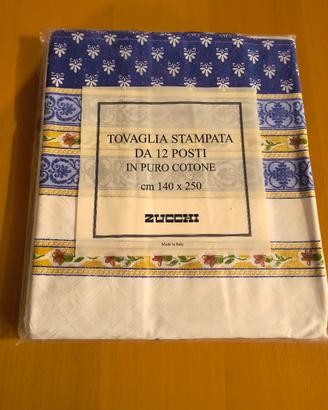 Tovaglia NUOVA Zucchi 12 posti 140x250 puro cotone
