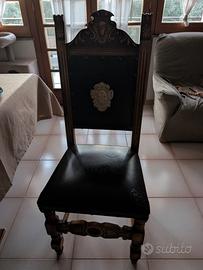 Sedie antiche legno massello