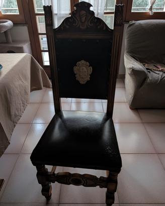 Sedie antiche legno massello
