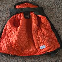 Giaccone verde Icepeak con fodera arancione