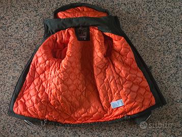 Giaccone verde Icepeak con fodera arancione