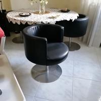 tavolo da pranzo con poltroncine girevoli Vintage 