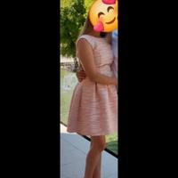 Abito cerimonia  rosa cipria taglia  42 M