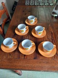 set 5 tazze e 15 bicchieri di vetro