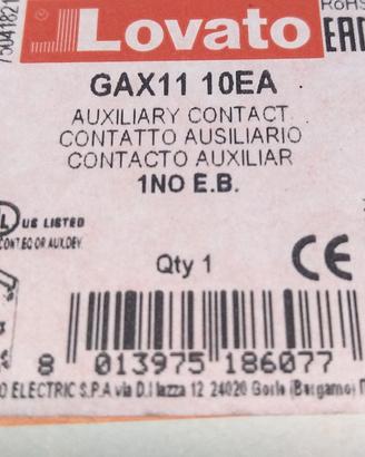 Lovato contatto ausiliario GAX11 10AE 20pz