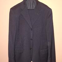 completo nero rigato taglia 52