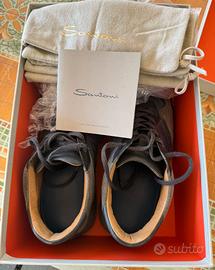 Scarpe Santoni blu e nero chiaro