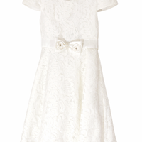 Vestito cerimonia bambina bianco elegante pizzo